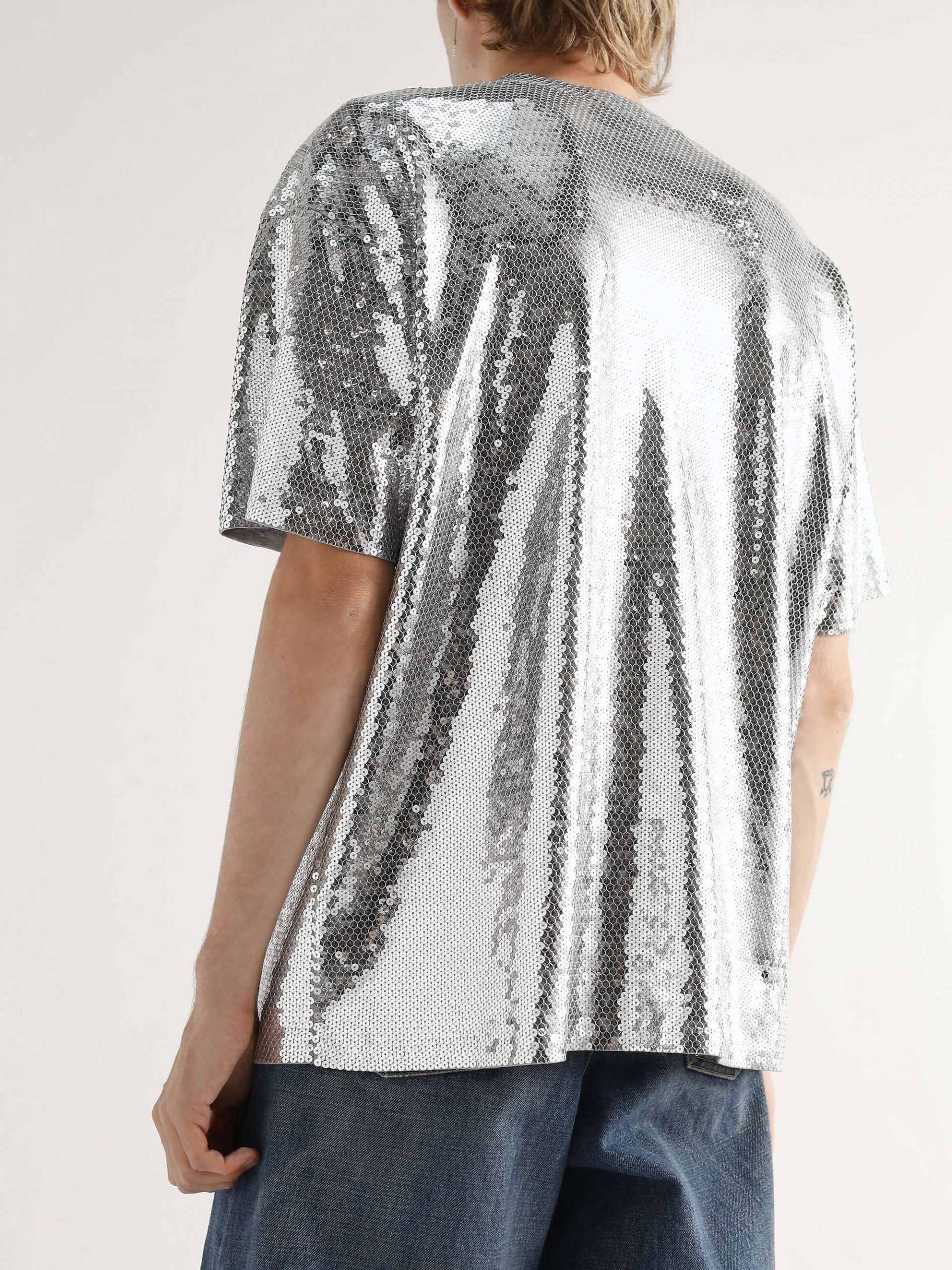 Buy Discount CELINE HOMME Sequin-Embellished Cotton-Jersey T-Shirt